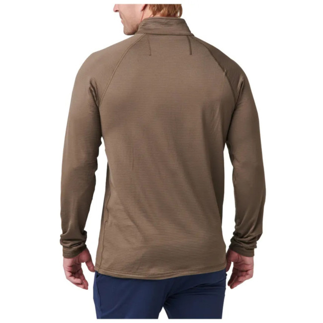 Haut stratos 1/4 zip (ml-h) - Major brown - 5.11 Tactical