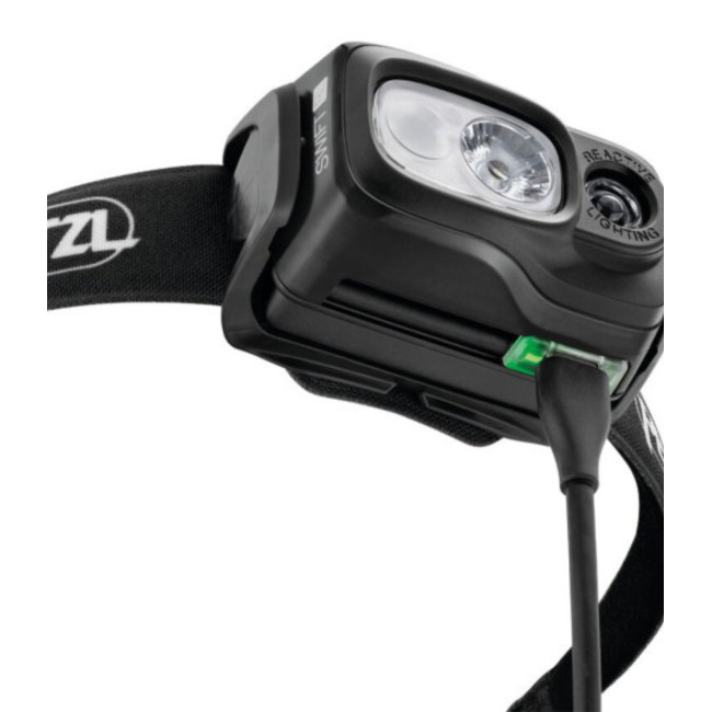 Stirnlampe Swift RL - weißes und rotes Licht - 700 Lumen - Schwarz - Petzl