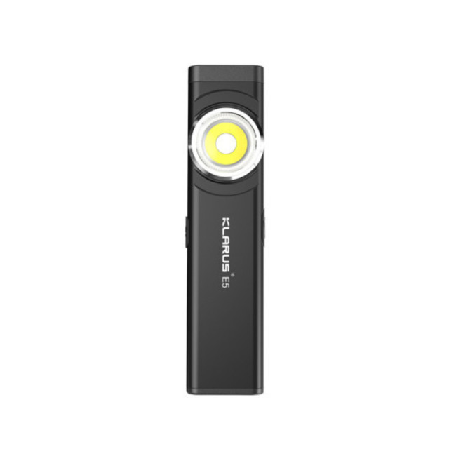 Torcia ricaricabile a doppia sorgente luminosa E5 (600 lumens) - Nero - Klarus