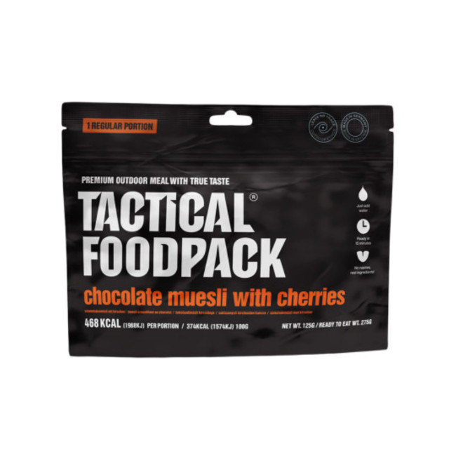 Ración de supervivencia - Muesli con chocolate y cerezas - Tactical Foodpack