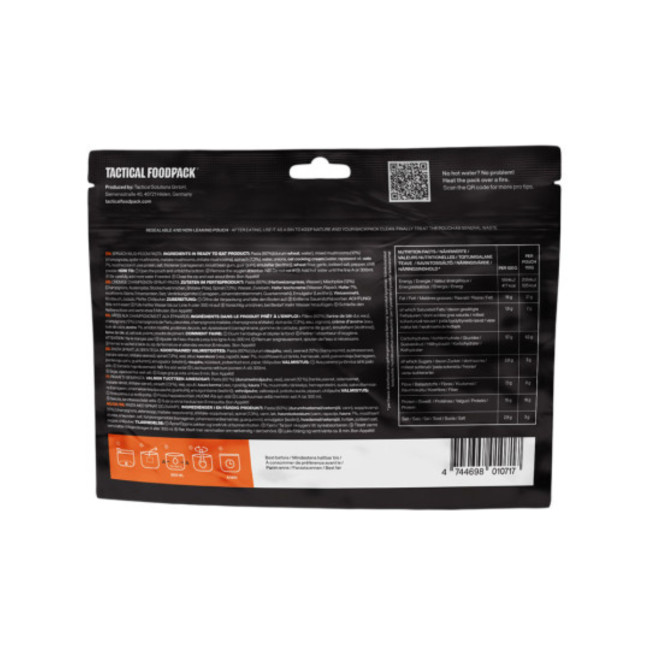 Racja survivalowa - Makaron ze szpinakiem i grzybami - Tactical Foodpack