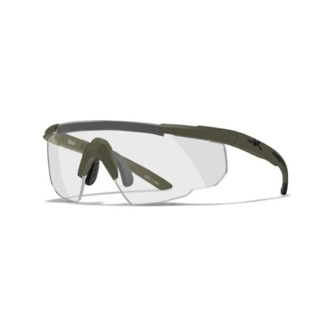 Lunettes de protection balistique Saber Advanced (kit 3 écrans Fumé/Incolore/Orange) - Vert Olive - Wiley X