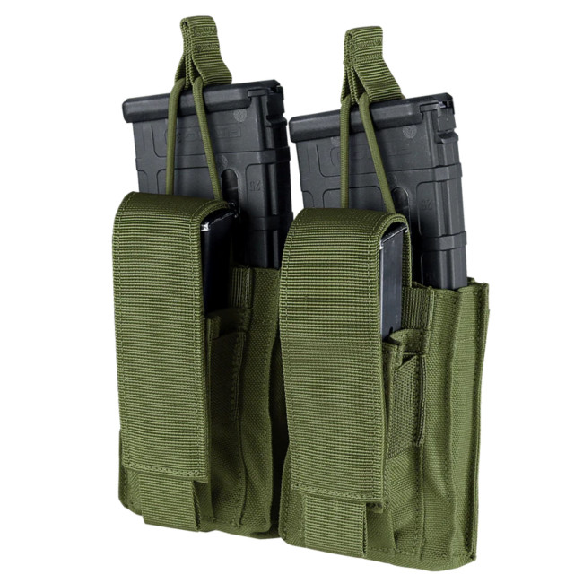 Podwójny kieszonkowy ładownik na magazynki M4/pistolety Gen II - Oliwkowy - Condor Outdoor