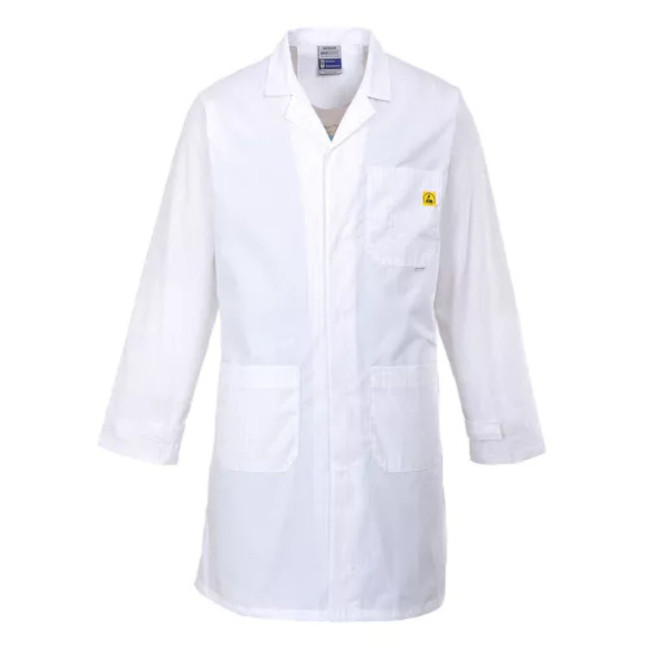 Bata antiestática ESD - Branca - Portwest