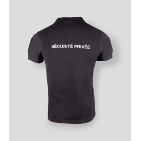 Kurzarm-Poloshirt ohne Streifen Private Sicherheit Safetek - Schwarz - GK