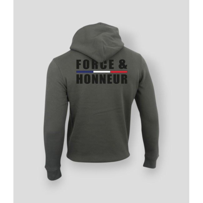 Sweatshirt 350g Force & Honneur mit organischem Khaki-Rand - Summit Outdoor Lifestyle