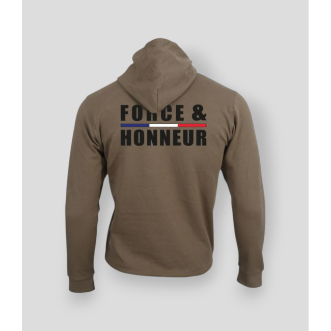 Sudadera Fuerza & Honor Ribete Moka - Summit Outdoor Lifestyle