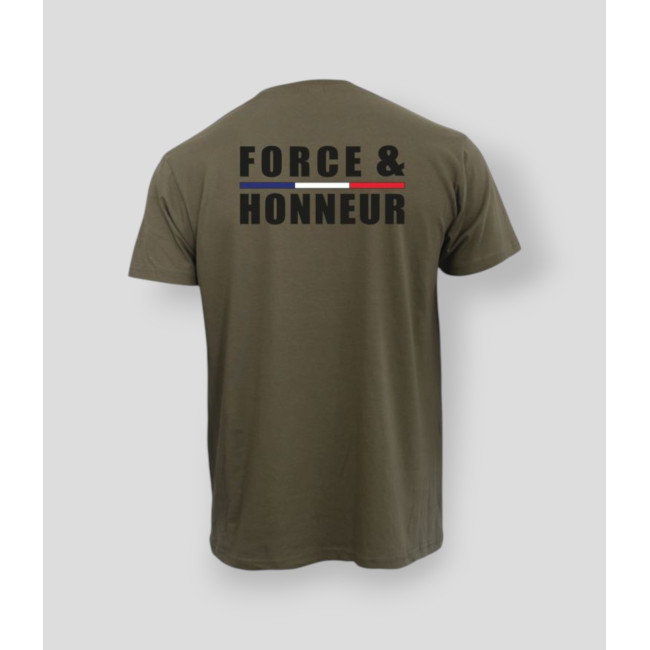 Camiseta Fuerza y Honor con Ribete Caqui - Summit Outdoor Lifestyle