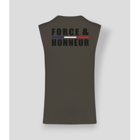 Mouwloos T-shirt Force & Honneur Bies Dark kaki - Summit Outdoor Lifestyle