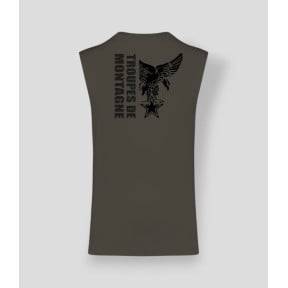 Koszulka bez rękawów Góry design Dark kakhi - Summit Outdoor Lifestyle