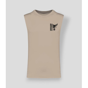 T-shirt senza maniche Montagne design Light sand - Summit Outdoor Lifestyle