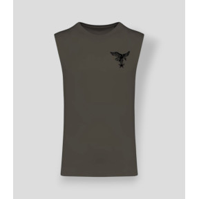 T-shirt senza maniche Montagna Francia Dark kaki - Summit Outdoor Lifestyle