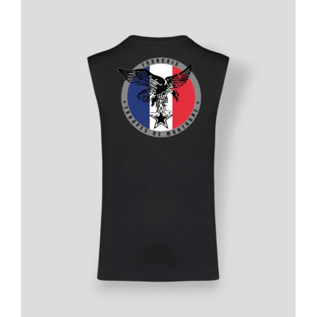 Mouwloos T-shirt Berg Frankrijk Zwart - Summit Outdoor Lifestyle