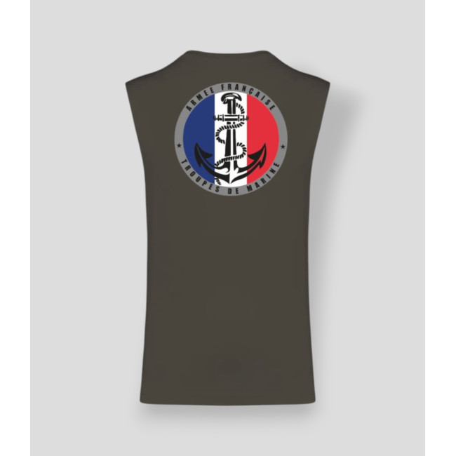 T-shirt sem mangas TDM France Caqui Escuro - Summit Outdoor Lifestyle