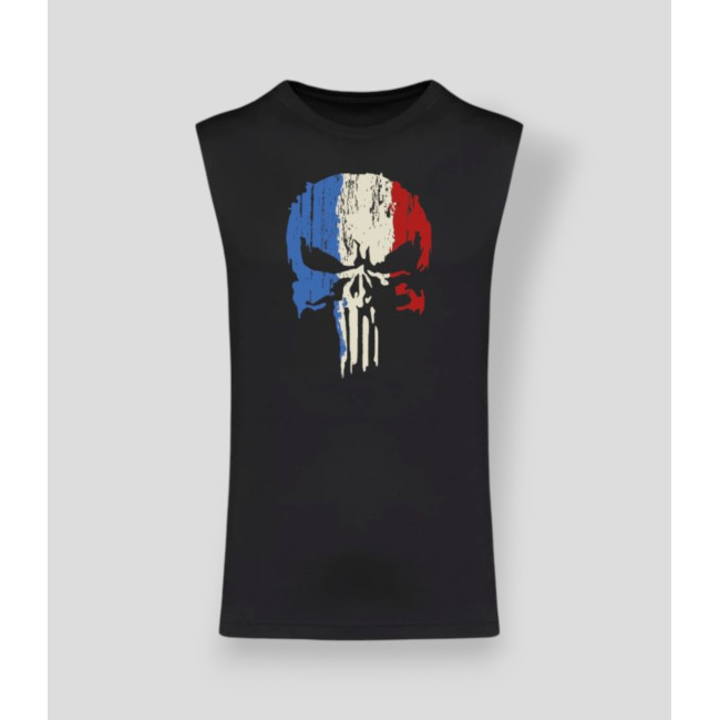 Ärmelloses T-Shirt Punisher Frankreich Schwarz - Summit Outdoor Lifestyle