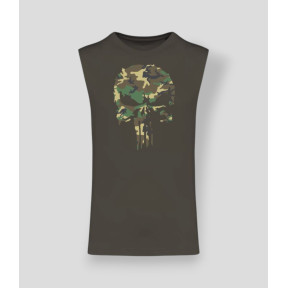 T-shirt senza maniche Punisher Camo Dark kaki - Summit Outdoor Lifestyle