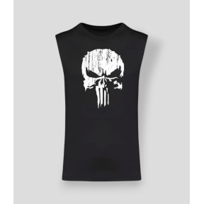 T-shirt sem mangas Punisher Branco Preto - Summit Outdoor Lifestyle