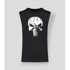 T-shirt sem mangas Punisher Branco Preto - Summit Outdoor Lifestyle