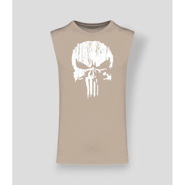 T-shirt senza maniche Punisher Bianco Light sand - Summit Outdoor Lifestyle