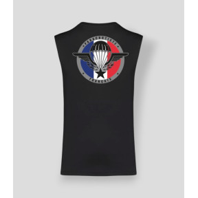 T-shirt sans manche Parachutiste France Noir - Summit Outdoor Lifestyle