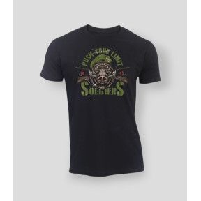 T-shirt Push your limit Soldiers Preto - Summit Outdoor Lifestyle