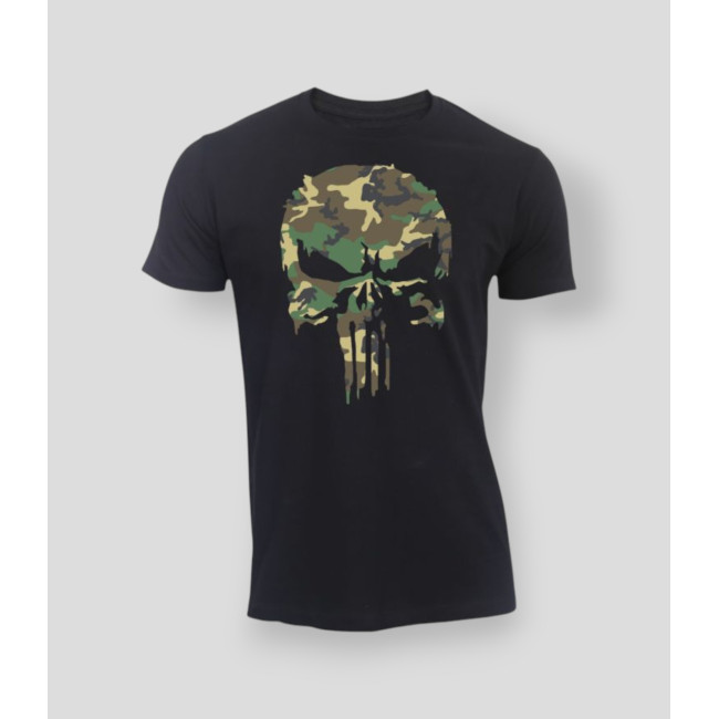 Camiseta Punisher Camo Negra - Summit Outdoor Lifestyle