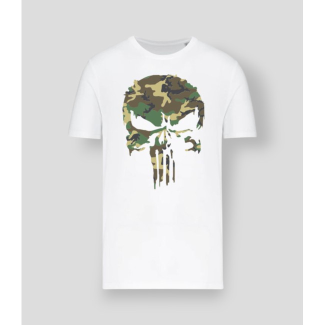 T-shirt Punisher Camo Wit - Summit Outdoor Lifestyle