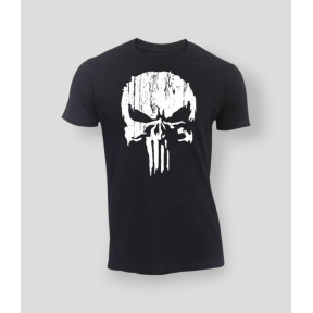 Camiseta Punisher Blanca Negra - Summit Outdoor Lifestyle
