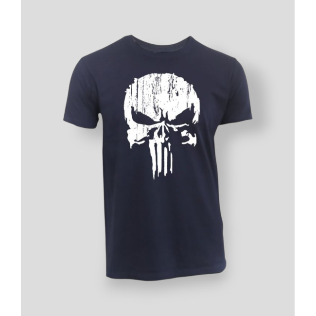 T-shirt Punisher Wit Marine - Summit Outdoor Lifestyle