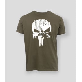 T-shirt Punisher Branco Caqui - Summit Outdoor Lifestyle