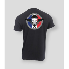 T-shirt Parachutist Frankrijk Zwart - Summit Outdoor Lifestyle
