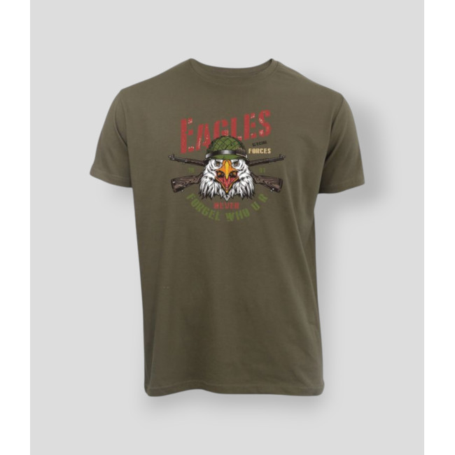 T-shirt Eagle never forget Khaki - Summit Outdoor Lifestyle
