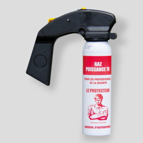 Anti-agressie aerosol CS Gas Kracht 70 met handvat - 100ml - Le Protecteur
