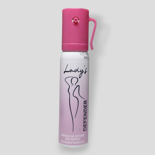 Aérosol anti-agression Gel Poivre Lady's Defender - 25ml - Le Protecteur