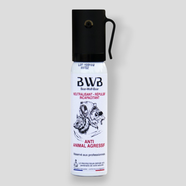 Aérosol anti-animal agressif Gel Poivre BWB - 25ml - Le Protecteur