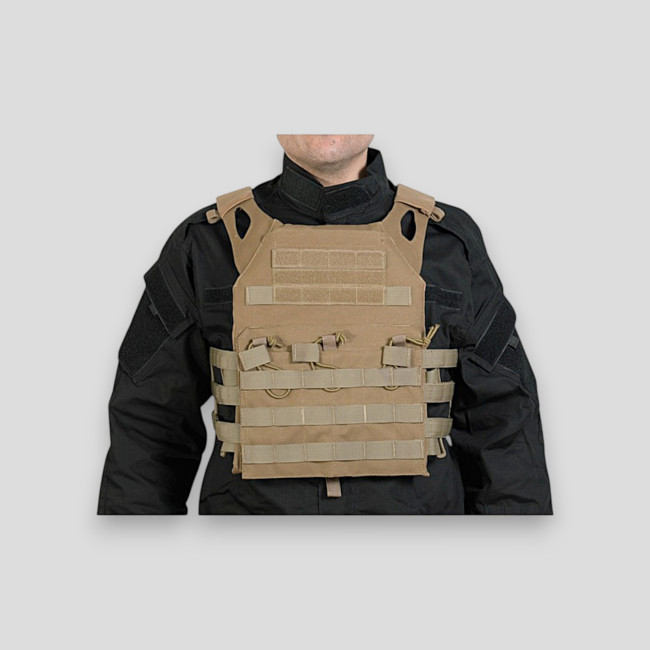 Gilet porta piastra V18 + 2 piastre di protezione Dummy - Tan - Delta Tactics