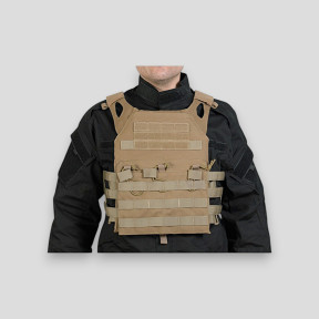 Colete porta-placas V18 + 2 placas de proteção Dummy - Tan - Delta Tactics