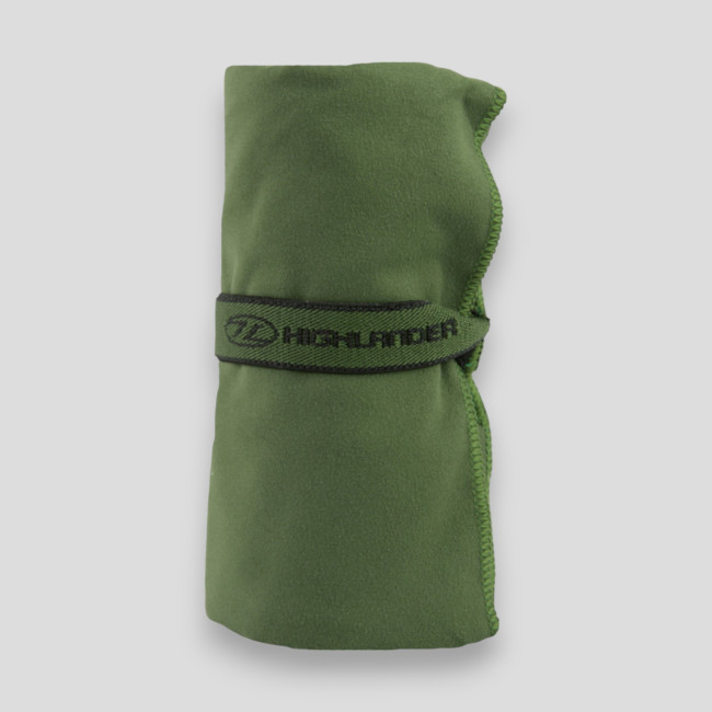 Toalla de microfibra 85 x 150 cm Verde OD - Highlander