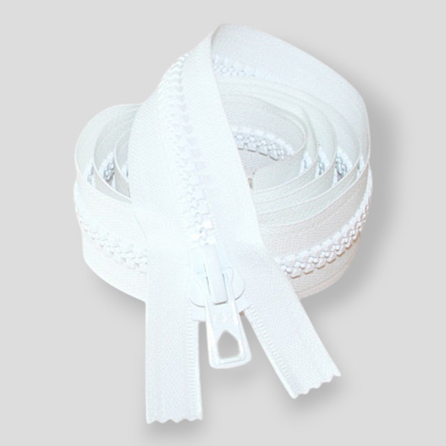 Cremallera de 135 cm de malla inyectada Blanco - LMA