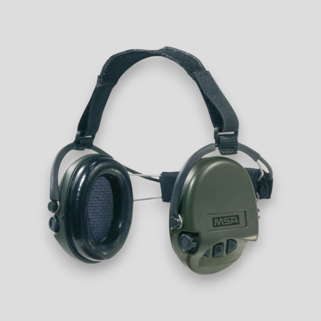 Casque anti-bruit avec serre-nuque en tissu noir Suprême Pro-X (SNR : 24db) - Vert Olive - MSA Sordin Casque anti-bruit avec serre-nuque en tissu noir Suprême Pro-X (SNR : 24db) - Vert Olive - MSA Sordin