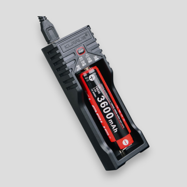 Cargador simple K1 Pro para baterías/pilas recargables - Negro - Klarus Cargador simple K1 Pro para baterías/pilas recargables - Negro - Klarus