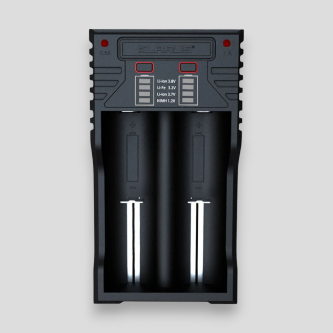 Chargeur double 2 en 1 K2 pour batteries/piles rechargeables - Klarus Chargeur double 2 en 1 K2 pour batteries/piles rechargeables - Klarus