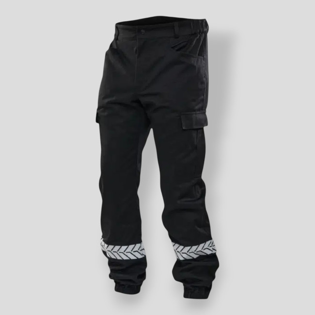 Pantalone Sicurezza Privata con banda HV Safetek - Nero - GK