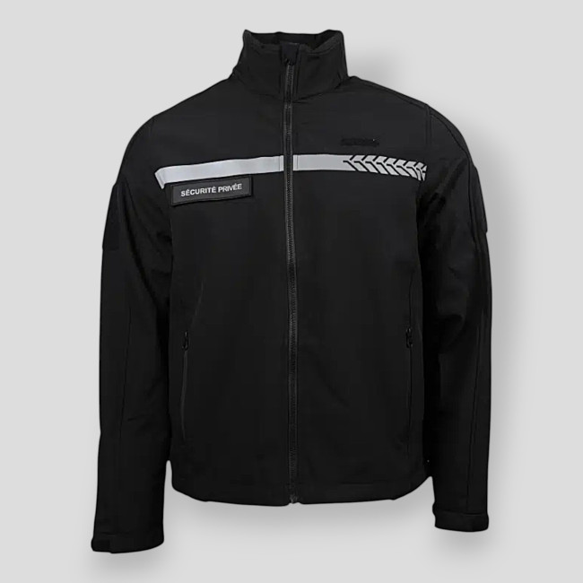 Veste polaire Sécurité Privée avec bande HV Safetek - Noir - GK