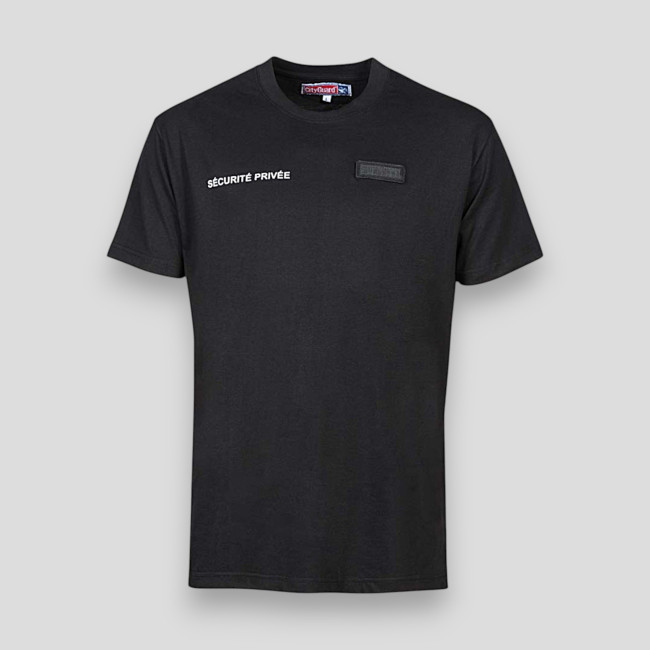 T-shirt con finestra matricola da ricamare Sicurezza Privata - Nero - CityGuard
