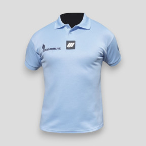 Polo de manga curta Cooldry com velcro Gendarmerie feminino - Azul Céu - Patrol Equipement