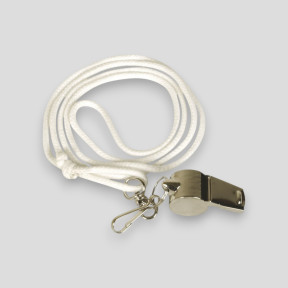 Silbato cromado con cordón blanco - Patrol Equipement
