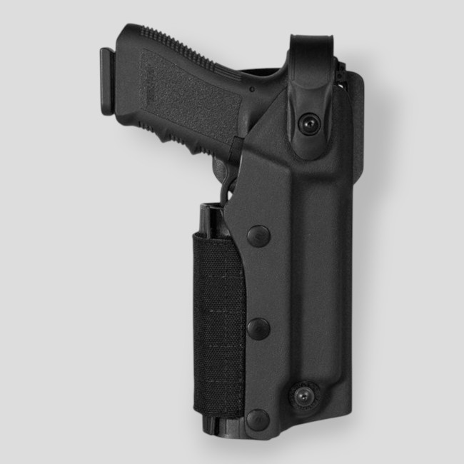 Fondina Zoom VKZ804 per Glock 17/18/19/22/23 con luce/laser - Nero - Vega Holster