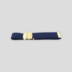 Cintura in tessuto blu navy con fibbia dorata - Patrol Equipement