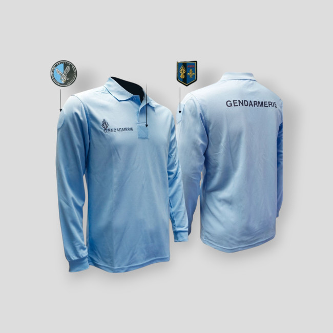 Polo gendarmerie bleu manches longues -Patrol Equipement Polo gendarmerie bleu manches longues -Patrol Equipement